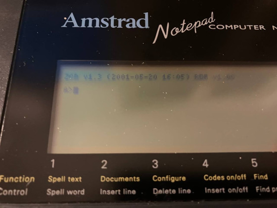 Amstrad NC100 mit gestarteten ZCN