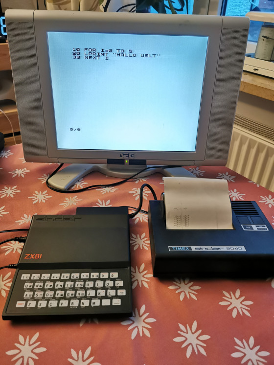 ZX81 mit Thermodrucker