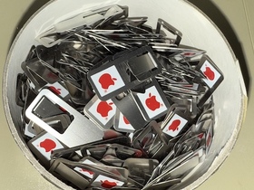 red Apple paper clips